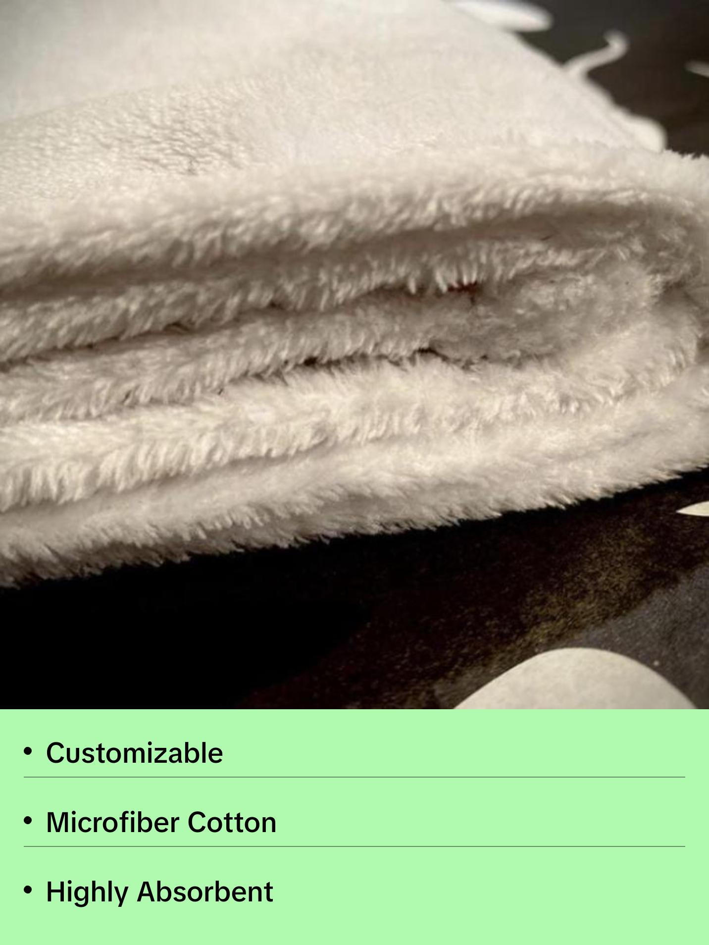 Custom Soft Workout Towel - Personalized by You, Choose Your Image, Add a Name or Personal Phrase. Great For Sweat & Wellness.