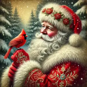 DIY 5D Diamond Painting Kit, Santa Claus Theme Full Drill Mosaic Art, Home Wall Decor Gift, Craft Project for Adults and Kids