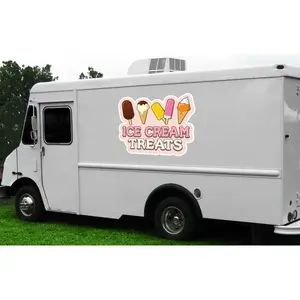 SignMission 8 in. Ice Cream Concession Decal Sign - Bold Colors, Gloss Finish, Easy-Install Peel & Stick Sticker for Cart, Trailer
