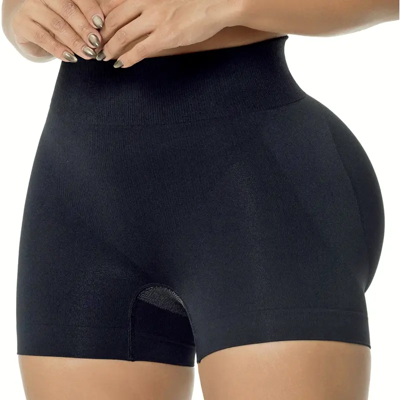 Women's Seamless Fitted Boyshort Shaper - Fajas Colombianas Moldeadoras 1203 High Waist, Smooth Stretchy Basic Shapewear Shorts, Butt Lifting Back Panel, Light Tummy Control, Anti-Chafing Under Dresses, No Roll Elastic Edges, Made in Colombia, Flat Fit