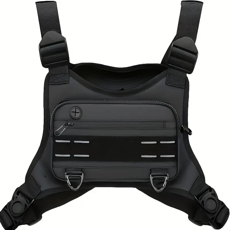 Tactical Chest Backpack for Men, Lightweight Sling Gear with Phone Chest Strap and Additional Storage Pocket