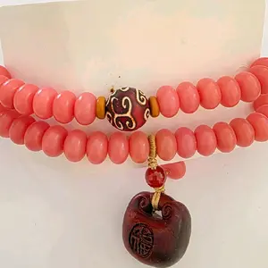 Stretchy Beaded Bracelets with Green and Clear Beads and Silver Charms