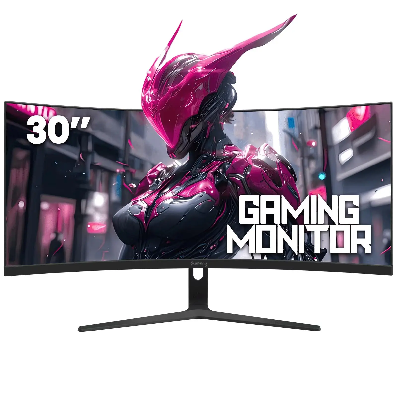 Suevery 30-Inch 1500R Curved Screen Gaming Monitor for Gamers, 21:9 WFHD 2560x1080, 200Hz Refresh Rate, FreeSync, Low Blue Light, HDMI & DP, VESA Wall Mountable Black PC Display