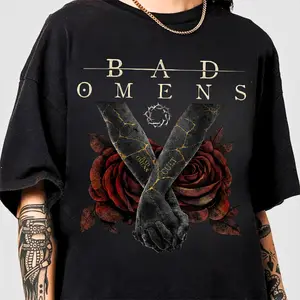 B.Omens Dark Metalcore Graphic Tee, Gothic Rock Style Shirt, Heavy Music Fan Gift, Full Sizes, Full Colors, For Men, For Women