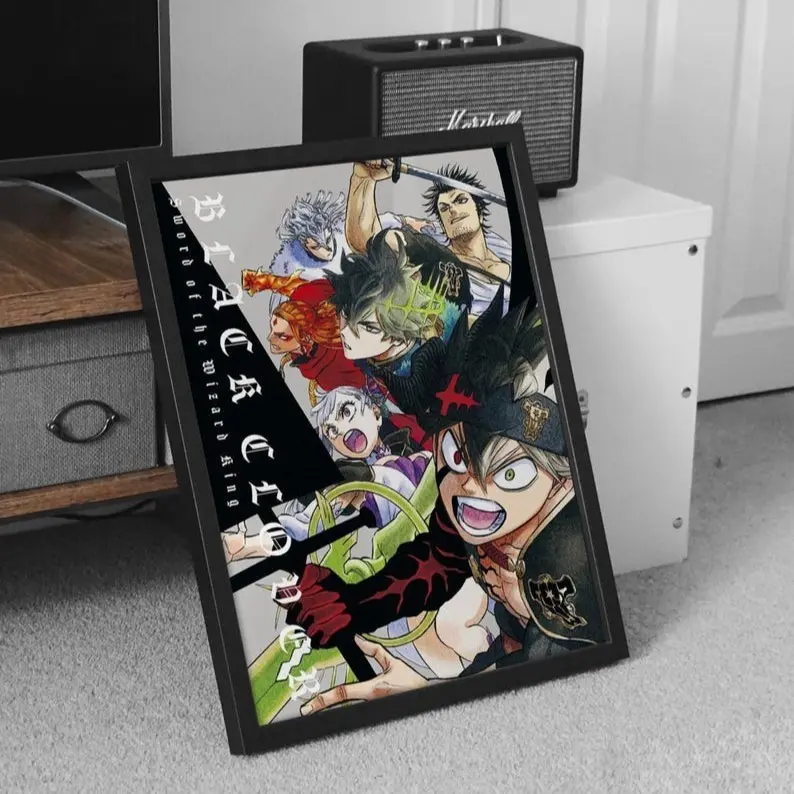 Black Clover Poster, Shonen Manga Poster