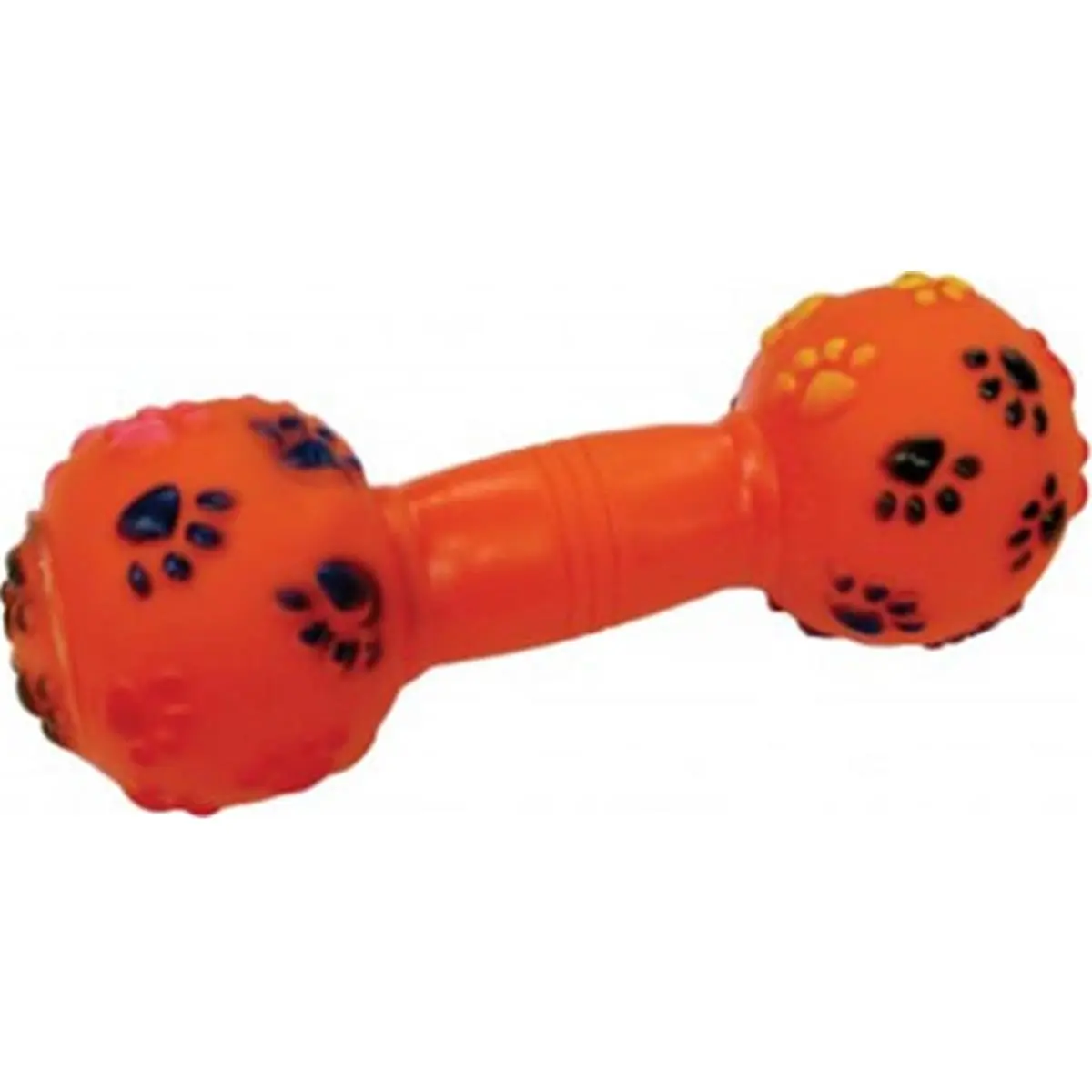 212 MAIN Large-Size Vinyl Dumbbell Dog Squeak Toy - Firm Vinyl Toy, Durable Construction, Built-In Squeaker, Interactive for Indoor/Outdoor Play (Boss Pet 51657), Dumbbell Toy