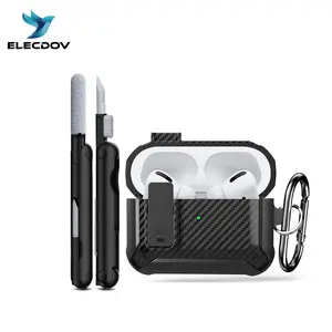 Airpod Pro Case Cover with Cleaner Kit, Compatible with Airpods Pro 2nd Generation Case/1st Generation (2023/2022/2019), Shockproof Lock Cover with Keychain for Men Women tiktokshopcreatorpicks, headphones bluetooth, earbuds wireless -ELECDOV APL4