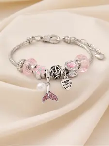 Women's Y2K Style Adjustable Copper Bracelet, Detachable Pendant Design, Perfect Gift for Girlfriend & Mother, Party Daily Wear Jewelry