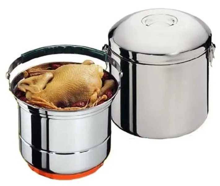 8" Stainless Steel Stove-Top Thermal Cooker, Kitchenware Cookware Steamer