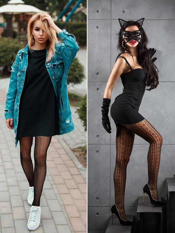 6 Pairs Women Fishnet Stockings Tights Patterned Tights Fishnet Leggings Waist High Pantyhose for Halloween Girls
