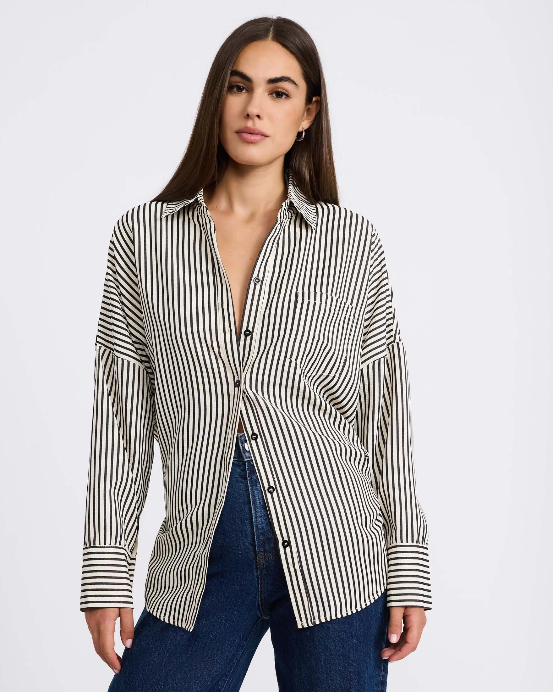 Express Striped Oversized Shirt