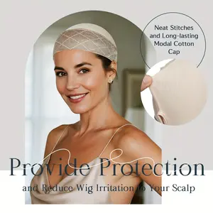 Two-In-One Wig Cap, Lightweight Soft Material, Fits Headscarves/hats, Designed for Thin Hair/sensitive Scalp, Breathable Fabric, Secure Fit