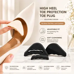 3PCS Toe Cap Inserts Half-Size Insoles Big-to-Small Shoe Converter Anti-Slip Front-of-Foot Pads for Size Adjustment Comfortable Fit Footwear Adjustable