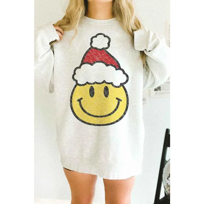 CHRISTMAS SMILES OVERSIZED SWEATSHIRT