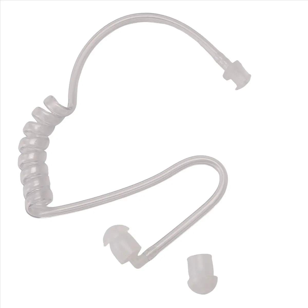 Earphone Accessories Transparent Coil Acoustic Air Tube Earplug For Two-Way Radio Walkie Talkie Earpiece Headset Accessories Silicone Travel Gadgets