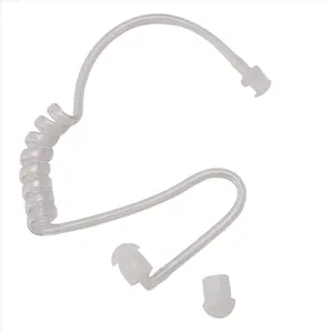 Earphone Accessories Transparent Coil Acoustic Air Tube Earplug For Two-Way Radio Walkie Talkie Earpiece Headset Accessories