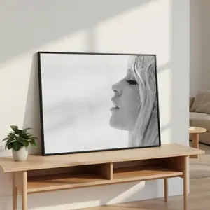 Vintage Brigitte Bardot Smoking Print, Luxury Model Fashion Poster, Fine Art Photography Wall Art, Black and White Decor