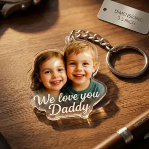 Personalized photo keychain: Single-sided acrylic keychain
