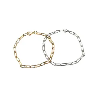 18K Gold Plated | Stainless Steel Paperclip Chain Bracelet