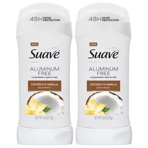 Suave Aluminum-Free Deodorant for Women 2-Pack, Coconut & Vanilla, 2.6 Oz Ea