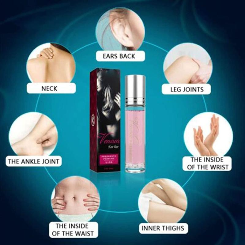 2 Bottles Venom Pheromone Perfume for Her,0.34oz Lightweight Long-Lasting Roll-on Infused Essential Oil Cologne Perfume for Women,Luxurious Alluring Aroma Attractive Confidence Seductive