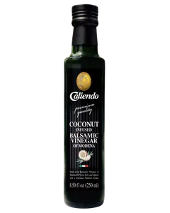 Caliendo Coconut Infused Balsamic Vinegar, Modena IGP, Authentic Italian - 8.5 Fl Oz Bottle
