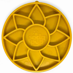Sunflower Design eTray Enrichment Shallow Slow Feeder Dog Bowl for Small & Medium Dogs FDA Compliant Non-Toxic Made in USA - Animal