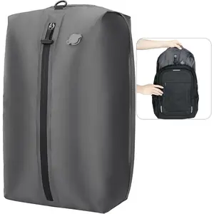 [Reusable Vacuum Bag] Portable Reusable TPU Vacuum Compression Bag | Space Saver for Clothes, Luggage, Backpacks & Travel Essentials, No Power Needed, Zipper Closure, Multi-Use for Camping, Hiking, Business Trips, Travel Accessories, Closet Organization