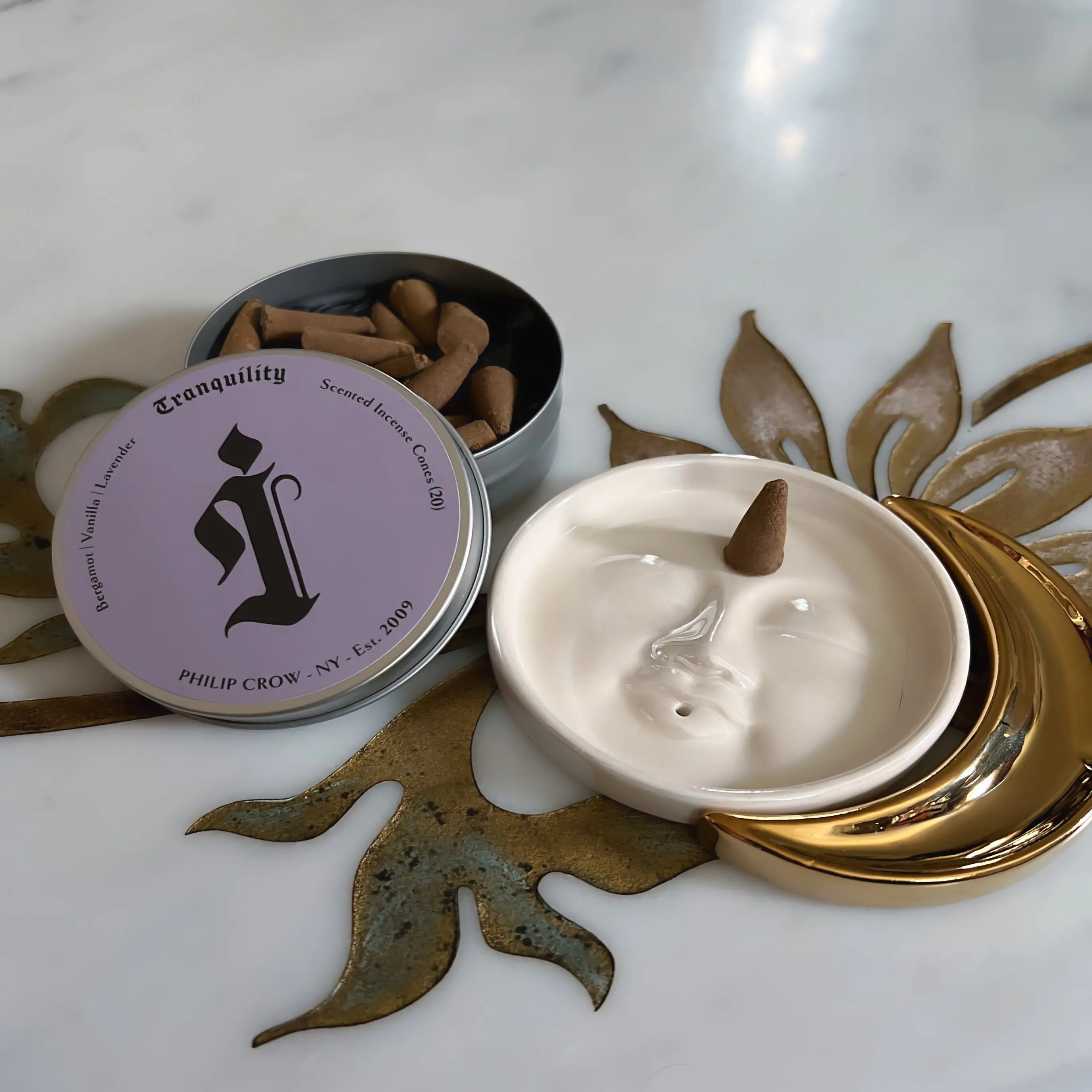 Tranquility Incense Cones - Relaxing Lavender Bergamot Vanilla Original Blend