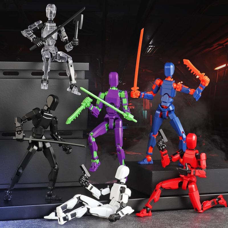 Titan 13 Action Figure Set, 5 Multi-Jointed Robot Models, Dynamic Poses, Detailed Design, Perfect for Collecting and Desktop Decoration, Action Figures Set