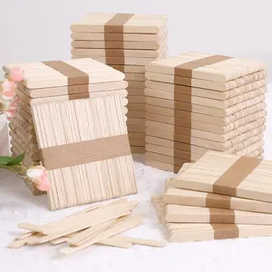 500pcs Craft Sticks Bulk Natural Wooden Ice Cream Sticks,4.5 Inch Popsicle Sticks for Crafts,Food and Hair Remova,DIY Crafts Supplies for Home Art Projects