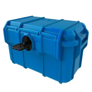 212 MAIN SE59-BL Blue Polycarbonate Shockproof Watertight Protective Micro Case with Padded Liner, Camera Cover, Molded Handle, Plastic Lock, Safety Latch, Dustproof Shell for Tech Accessories Protection