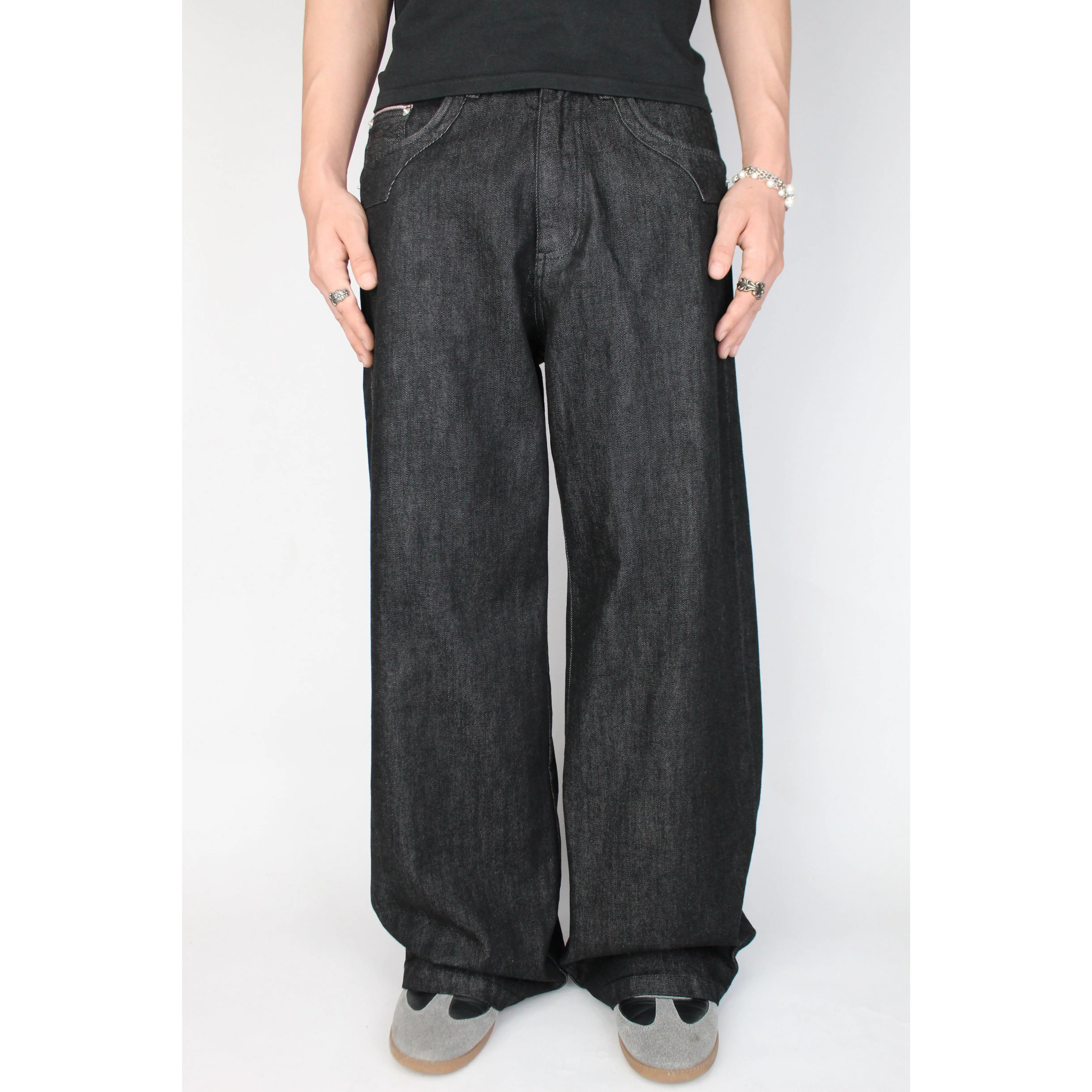 Decorated Straight Selvedge Jeans
