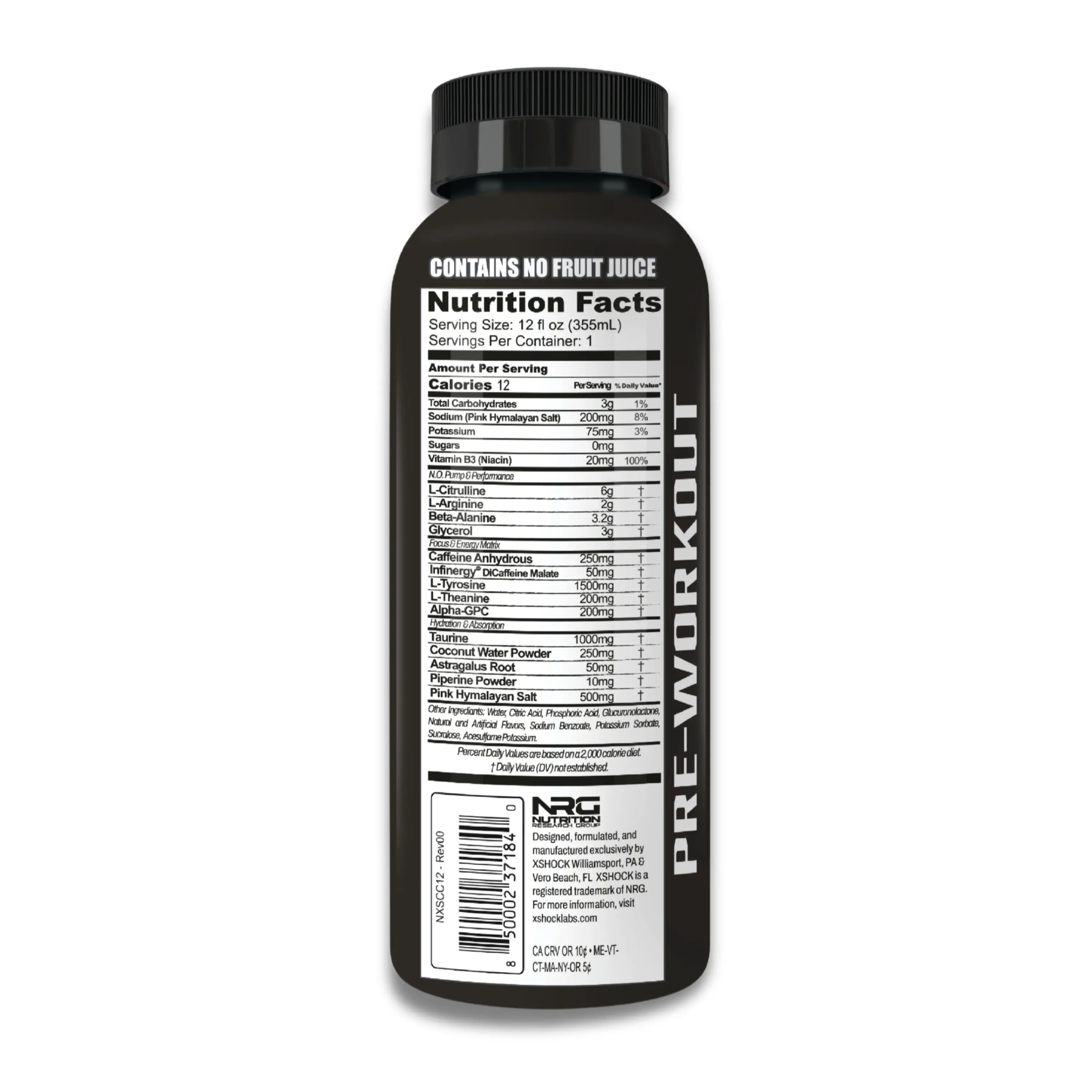 その他 body STRONG  & HAPPY XSHOCKLABS Sour Society Pre Workout 12oz Bottles - Sour Gummy