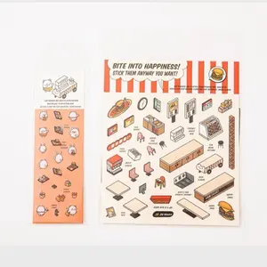 Thanksgiving Gift 4 Set - DIY Tiny 3D Sticker Kit for Building Miniature Worlds, Decorating Laundry, Room, Baking Shop & More