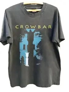 [Sale Up To 30%] Crowbar rock tour short sleeve classic charcoal color Tshirt Men Women