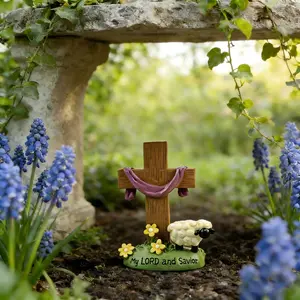 1pc Resin Sheep Religious Prayer Figurine Decoration, Perfect Gift for Home Decor, Ideal for Eid Al Adha & Kurban Festival