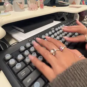 Keyboard Stickers Typing with Long Nails