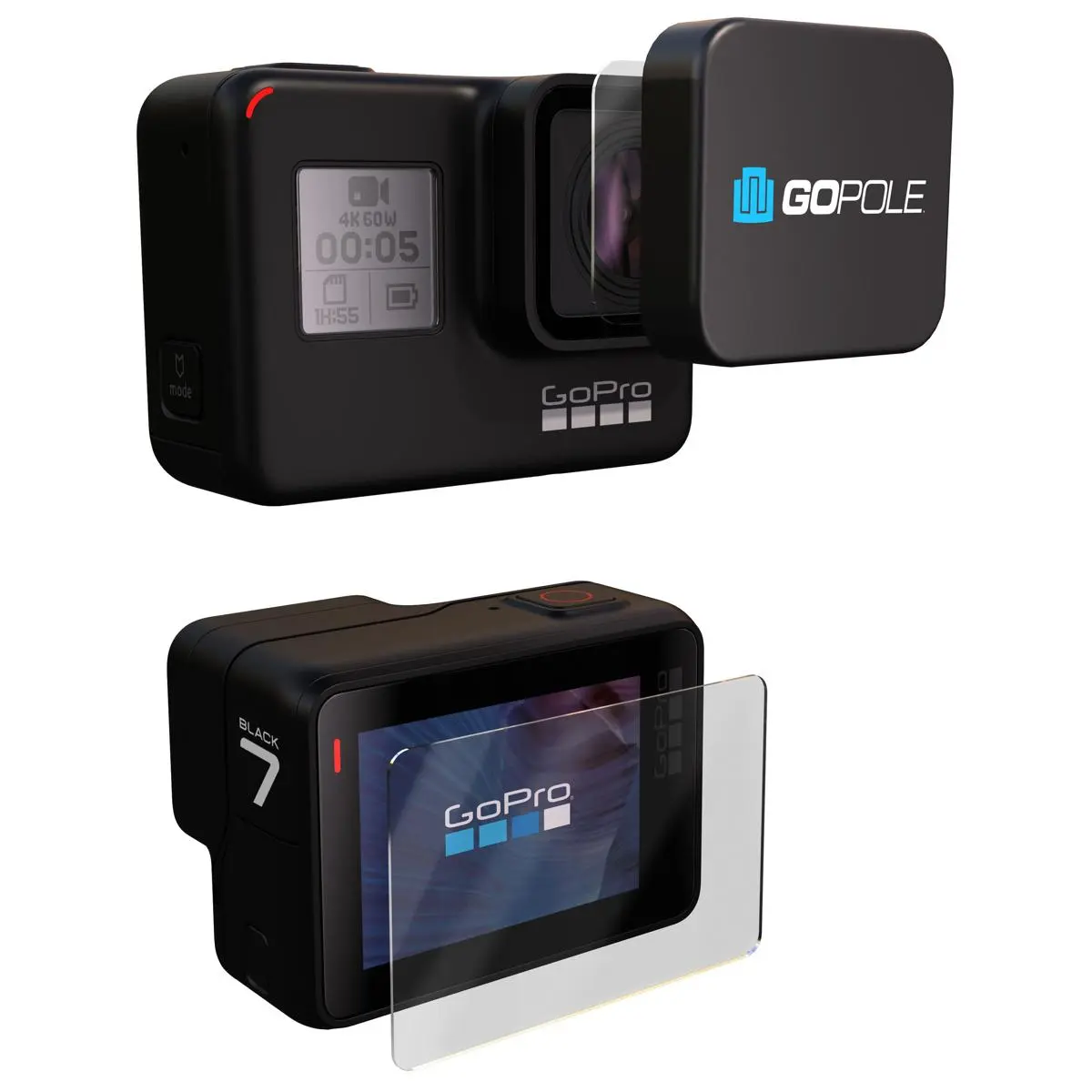 GoPole Lens + LCD Touchscreen Protection Kit for GoPro Hero 5 / Hero 6