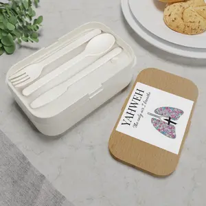 Bento Lunch Box - Yahweh "The Only Air I Breathe" Floral Lungs Christian Bento Box