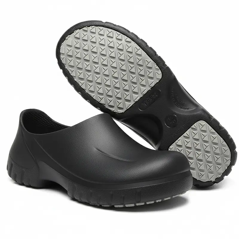 TEER wide-toe non-slip work clogs oil-resistant, waterproof, and lightweight, perfect for all-day comfort in hospitals, kitchens, restaurants, and gar