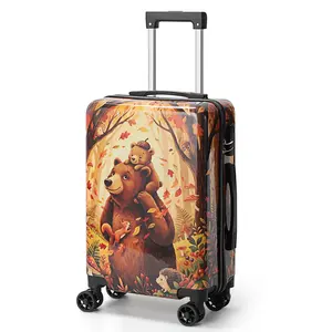 20-inch Lightweight Carry-on Suitcase Hard-shell PC Material with Omnidirectional Wheels Large Capacity for Weekend Getaways Business Trips Student Use Lockable PC Material Travel Luggage