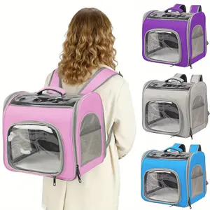 for hiking & Travel Carrier - Breathable Mesh Front Opening Foldable Cat & Small Dog Backpack with Carrier, Ventilation System & Zipper Closure - Airplane/Car/Railing Travel for pets