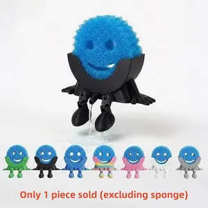 Creative Hanging Sponge Holder with Drainage, 3D Printed Fun Sponge Holder, Kitchen Sink Organizer, Keeps Sponges Dry, Bathroom Bracket, Installation