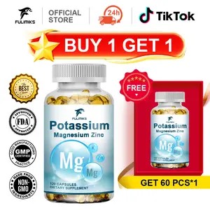 【Buy 1 Get 1 Free】Potassium Magnesium Zinc Supplement - Support Immune for Women & Men, Muscle, Relieve Twitches, Tremors, Nerve, Joint, Regulate Sleep, Enhanced Absorption