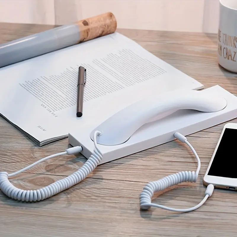 VOIP Phone Handset - Retro Design with Type-C Port, USB-Powered, Single-Line Operation, Ergonomic Ergonomic Headset for Home Office, Gift for Loved Ones