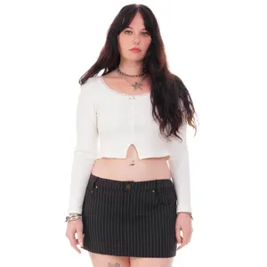 Rosa White Lace-Trimmed Thermal Long-Sleever