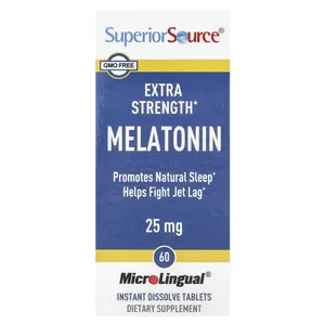 Superior Source Melatonin, 25 mg, 60 MicroLingual® Instant Dissolve Tablets