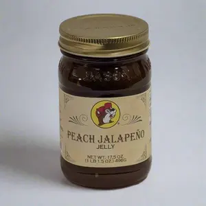 Howdy Bitez Peach Jalapeño Jelly - Bold Sweet & Spicy Flavor - Natural Ingredients - 17.5 oz Jar - Perfect for Gourmet Dishes & Versatile Use - Sugar, Lemon