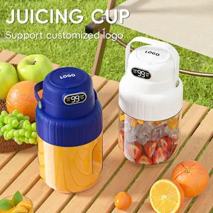 1PC Large Capacity Juicer Bottle, Portable Wireless Blender with Ice Crushing, Digital Display, Filter-Free Smoothie Maker